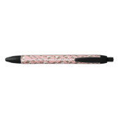 Noir Love Ferrets - Stylo d'encre noire rose (Dos)