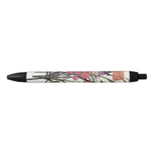 Noir Mah Jongg Fleurs Stylo de mère