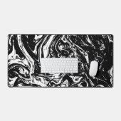 Noir & Marbre blanc Style de bureau Mat (Clavier et souris)