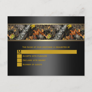 Noir Mariage Camo RSVP