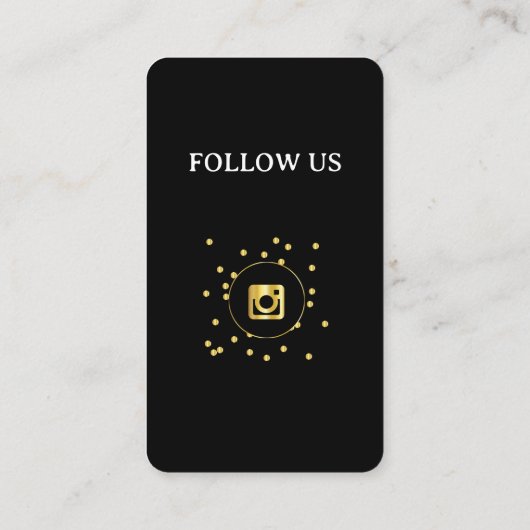 Noir - Médias sociaux QR Code Carte de visite (Dos)