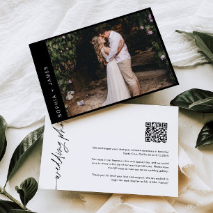 NOIR Minimale aankondiging van het Elopement Weddi