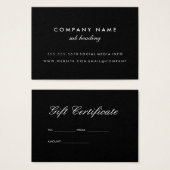 Noir minimaliste simple (Devant & derrière)