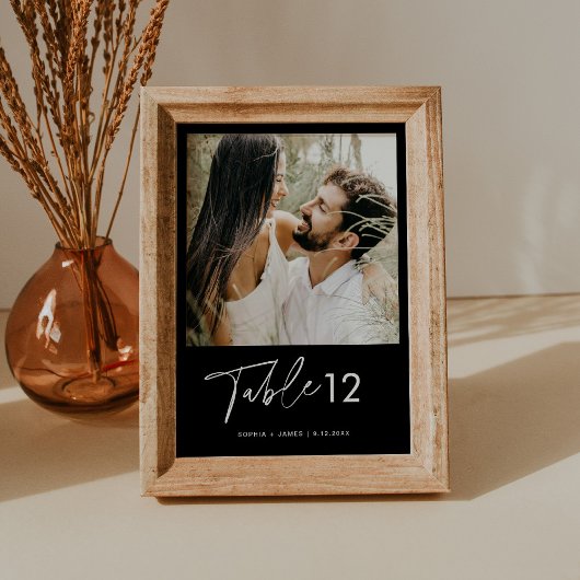 NOIR minimalistisch fotolijstnummer 5x7 Kaart