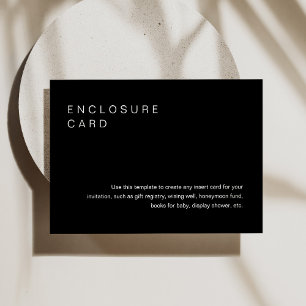 NOIR Minimalistische Envelopkaart Uitnodiging Inle Informatiekaartje