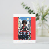 Noir Mme Claus avec carte noire Panthers xmas (Debout devant)