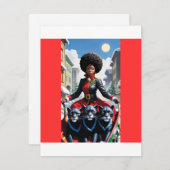 Noir Mme Claus avec carte noire Panthers xmas (Devant / Derrière)