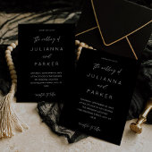 Noir MOD Calligraphie Faire-part de mariage