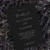 Noir MOD Calligraphie Faire-part de mariage