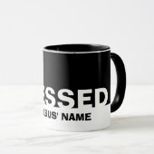 Noir Moderne BÉNÉFICIÉ Au Nom De Jésus Mug Chrétie (Devant droit)
