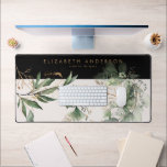 Noir moderne Blush Or Eucalyptus Entreprise Grand<br><div class="desc">Eucalyptus Or Noir moderne Entreprise Grand Mat Bureau</div>