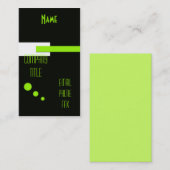 Noir moderne et carte de visite de chaux (Devant / Derrière)