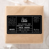 Noir moderne Étiquette du sérum (En situation)