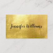 Noir moderne + Faux Gold Foil | CARTE DE VISITE (Devant)