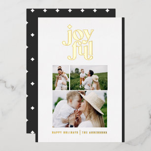 noir moderne joyeuse 3 photo foil vacances