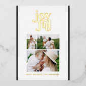 noir moderne joyeuse 3 photo foil vacances (Recto)