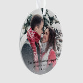 Noir moderne Notre premier Noël Engagé Photo (devant)