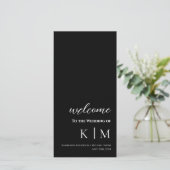 Noir-Moderne- Programme de mariage monographique- (Debout devant)