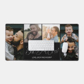 Noir moderne Quatre photo Meilleur papa jamais (Clavier et souris)