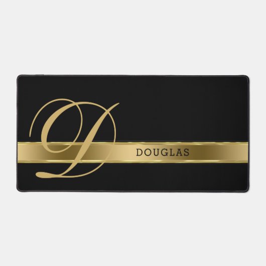 Noir monochromatique clair avec bande d'or (Recto)