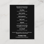 Noir Moon Spell Jar Et Kit Carte de visite (Dos)