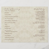 Noir n Crème Rouge Tulipe Damas - Programme de mar (Dos)