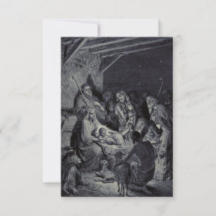 Noir Nativity Obsidiaan & Albast H. Card Bedankkaart