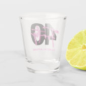 Noir Neon rose Quarante-40e Anniversaire Verre de  (Dos)