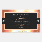 Noir Noble Saumon crème brillants Étiquette de pro (Devant)