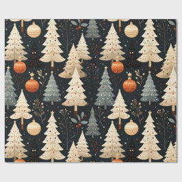 Noir Noël tree Cadeaupapier