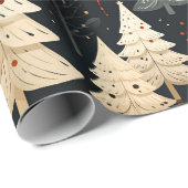 Noir Noël tree Cadeaupapier (Rol Hoek)