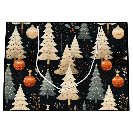 Noir Noël tree Groot Cadeauzakje (Voorkant)