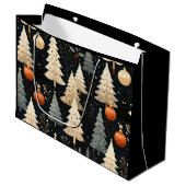 Noir Noël tree Groot Cadeauzakje (Voorkant Gekanteld)