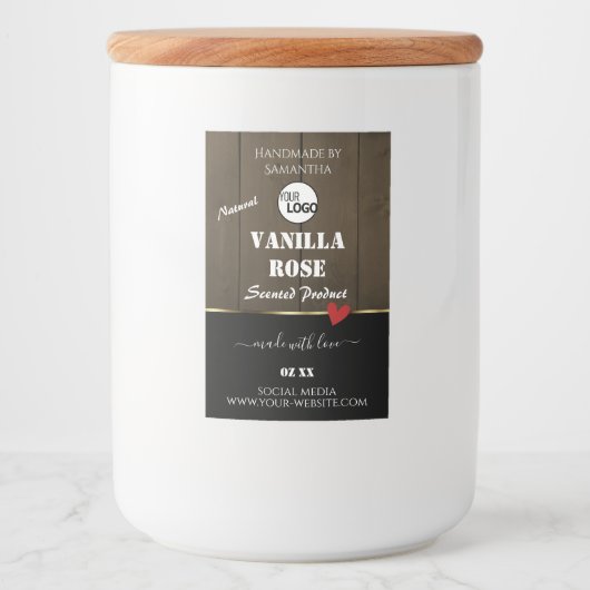 Noir noir Brown Grain de produit Logo Étiquette (Devant)