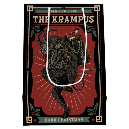 Noir noir Devil folklorique Krampus Sac de jouets (Dos)