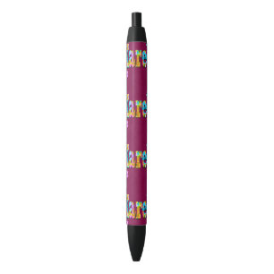 Noir Nom Karen Logo Avec Fleurs, Stylo D'Encre Noire