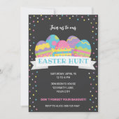 NOIR OEufs de Pâques INVITATION À LA CHASSE (Devant)