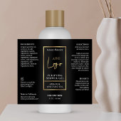 Noir & Or 8 OZ Bouteille cosmétique Étiquette étan