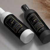Noir & Or 8 OZ Bouteille cosmétique Étiquette étan