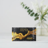 Noir & Or – Carte de visite Premium de luxe (Debout devant)