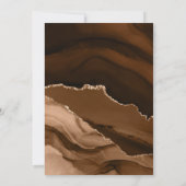 Noir & Or Désert Faire-part de mariage (Dos)