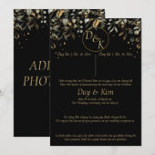 Noir/Or faire-part de mariage anglais/vietnamien (Devant / Derrière)