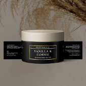 Noir & Or Lux Corps Beurre Étiquette de pot Ingréd