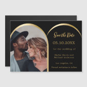 Noir or photo arch mariage Enregistrer la carte Da (Devant / Derrière)