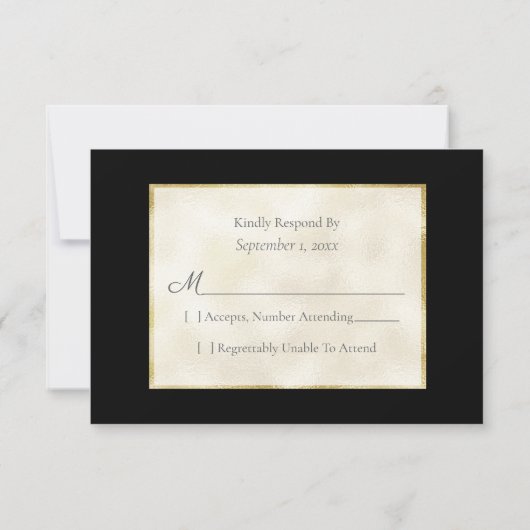 Noir or Topaz Gemstone Wedding RSVP (Dos)