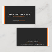 Noir, orange, blanc - carte de visite (Devant / Derrière)