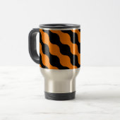 Noir, Orange Retro Circles Motif d'art - Mug (Devant gauche)