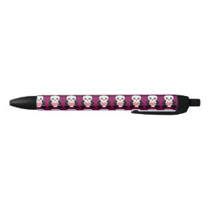 Noir Ours en peluche Panda avec stylo à cœur