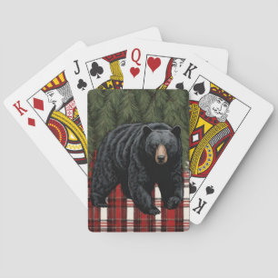 Noir Ours Silhouette Classic Cartes de Jeu