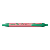 Noir Pastèque Pastèque Fruit Rose Rouge Stylo Encre Noi (Dos)